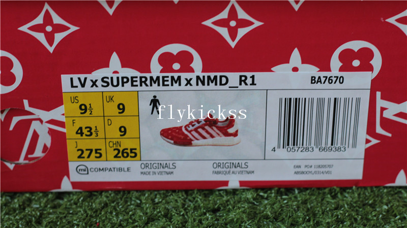 LVS X Supreme Adidas NMD XR1 Red Real Boost
